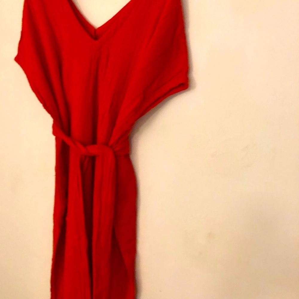 Pact Red Jumpsuit